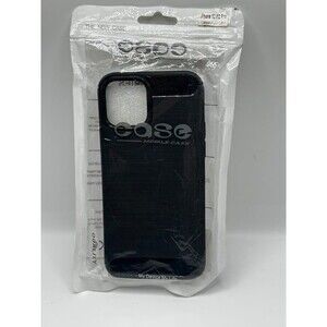 Case Carbon Fiber TPU Case for iPhone 12 and iPhone 12 Pro - Slim Black Cover